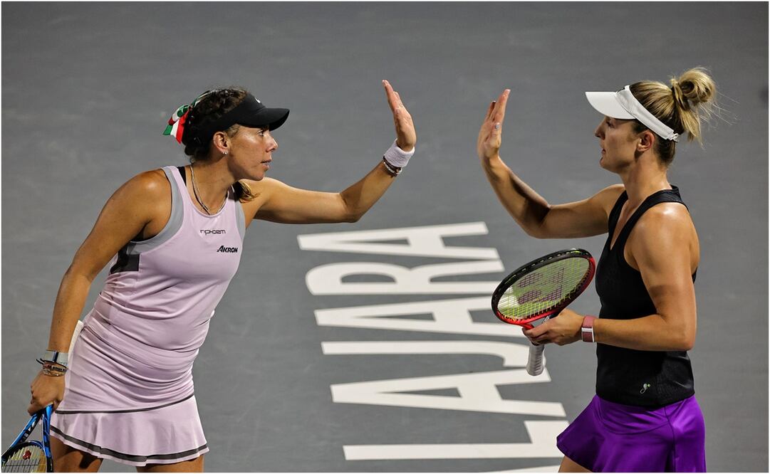 La mexicana Giuliana Olmos junto a Gaby Dabrowski se despiden del Guadalajara Open / FOTO: CORTESÍA