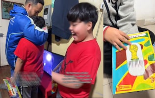 VIDEO: Niño recibe álbum Panini del Mundial luego de dibujar el suyo; reacción se vuelve viral en TikTok