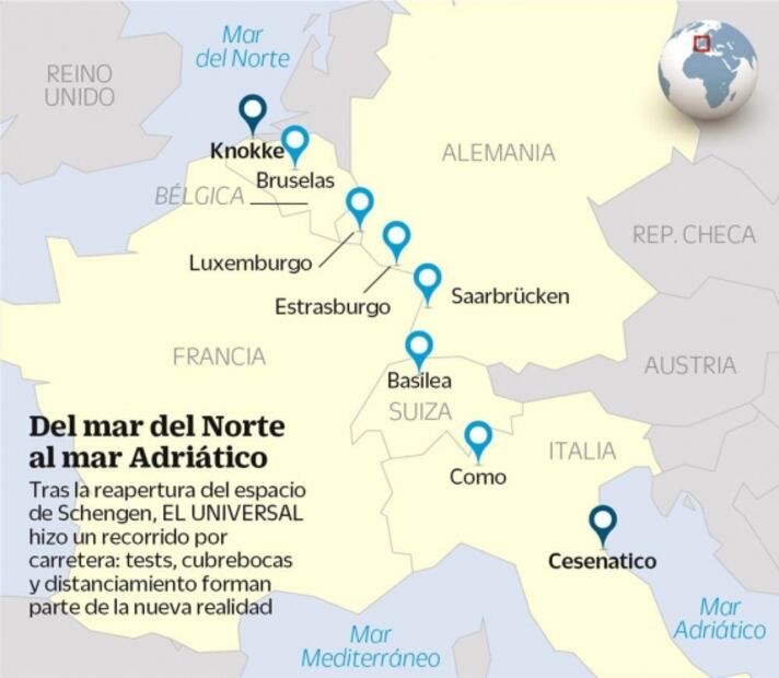 Recorrer Europa, con temor al Covid