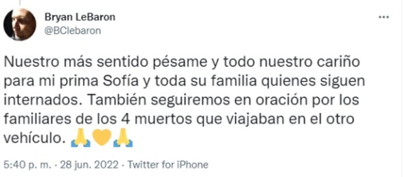 Niño de tres años de la familia LeBarón muere en accidente automovilístico 