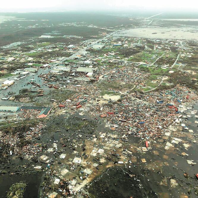 Vista aérea de la devastación en las islas Ábaco, en las Bahamas, tras el paso del huracán Dorian. REUTERS