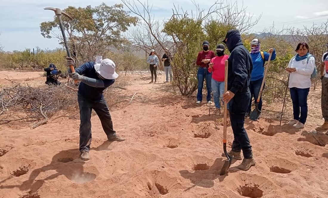 Familiares de personas desaparecidas localizaron varias fosas clandestinas en La Paz, Baja California Sur, y tras días de búsqueda confirmaron que han sido localizadas 10 osamentas humanas. Foto: Archivo / EL UNIVERSAL