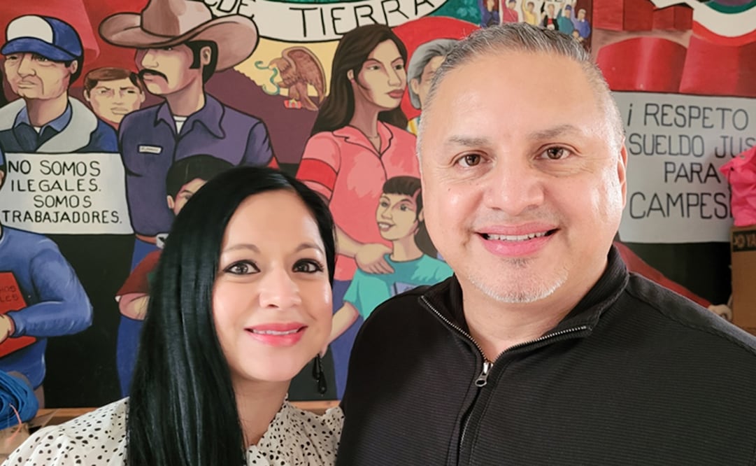 Marisela González y Anthony Veliz afirman que "Woodburn se convirtió en una luz para la comunidad latina". Foto: BBC