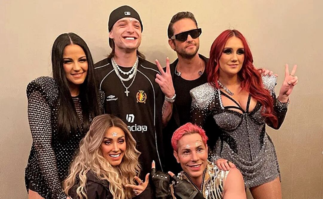 Peso Pluma conoció en persona a los integrantes de la banda RBD. Foto: Instagram @teamdoblepmx