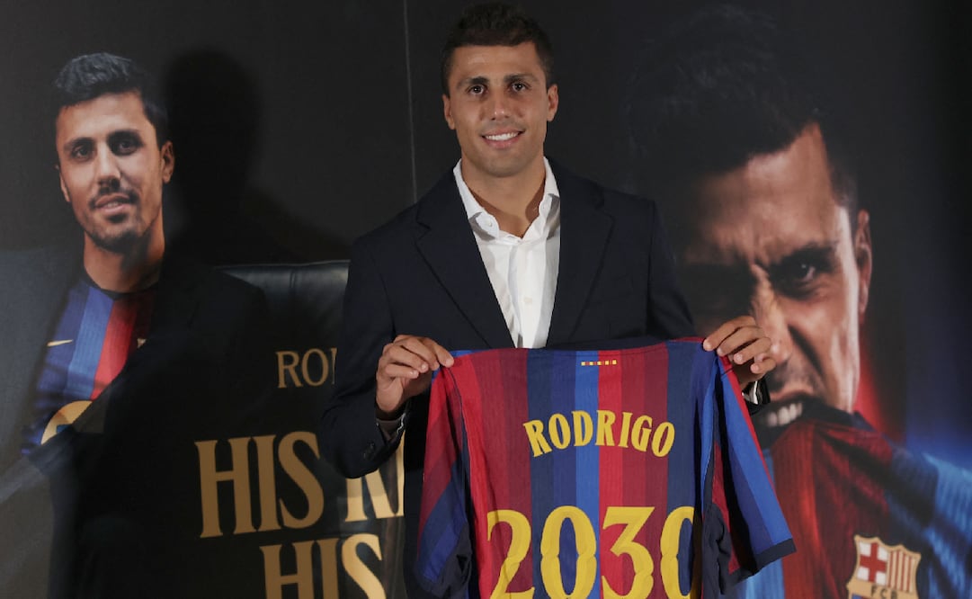 Rodri fue presentado como refuerzo del Barcelona / Foto: AFP