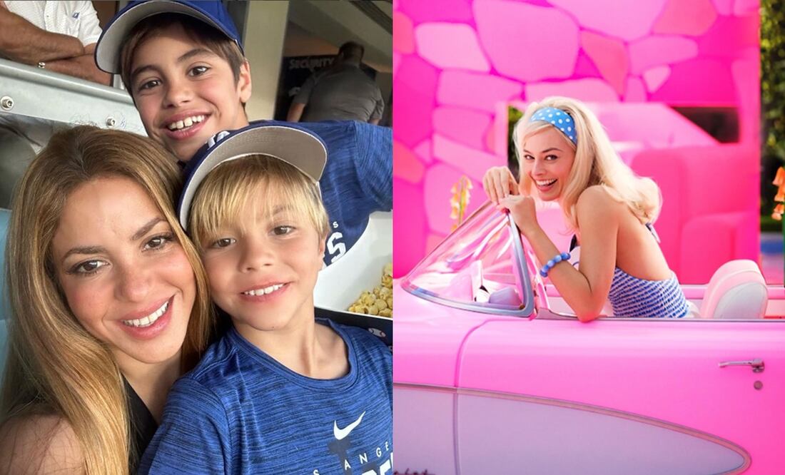 Shakira cuenta la impresión que le produjo "Barbie", luego de ver la cinta con sus dos hijos; Milan y Sasha.
Fotos: Instagram e IMDb