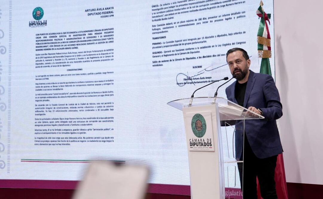 Arturo Ávila anuncia comisión especial para indagar posibles responsabilidades políticas y administrativas sobre el "cártel inmobiliario". Foto: Especial