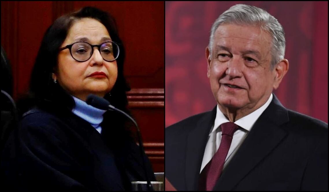 El presidente López Obrador acusó a la ministra Norma Lucía Piña, de “mucho cinismo” y de violar la Constitución luego que la presidenta de la Corte advirtió de una asfixia al Poder Judicial a través del recorte de recursos. Foto: especial