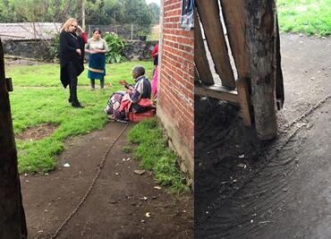 Encadenan a señor de 83 años "por alcohólico y violento" en Michoacán