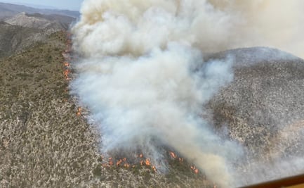 Incendio forestal se propaga de San Luis Potosí hacia Nuevo León