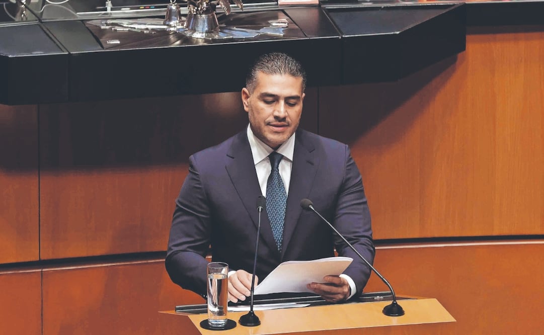 García Harfuch dijo que el traslado a EU de 55 delincuentes permitió desmantelar sus operaciones desde los penales en México. Foto: de Diego Simón Sánchez. El Universal