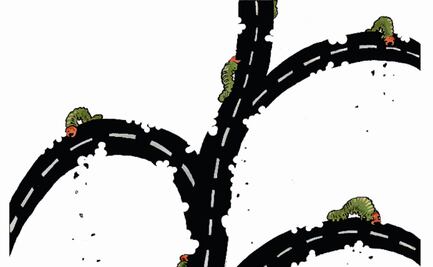 La terrible plaga de baches