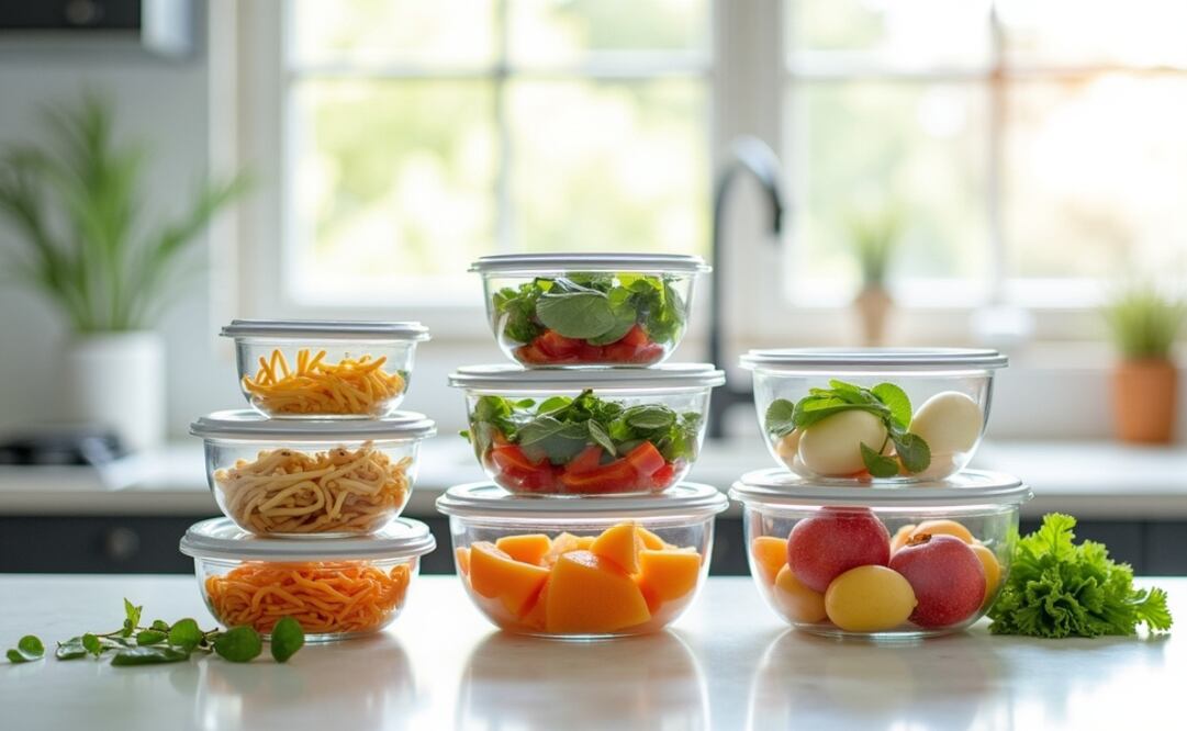 No es cuestión de aspecto, los tuppers de vidrio son más seguros para tu salud, no se manchan y conservan mejor tus alimentos / Foto: IA