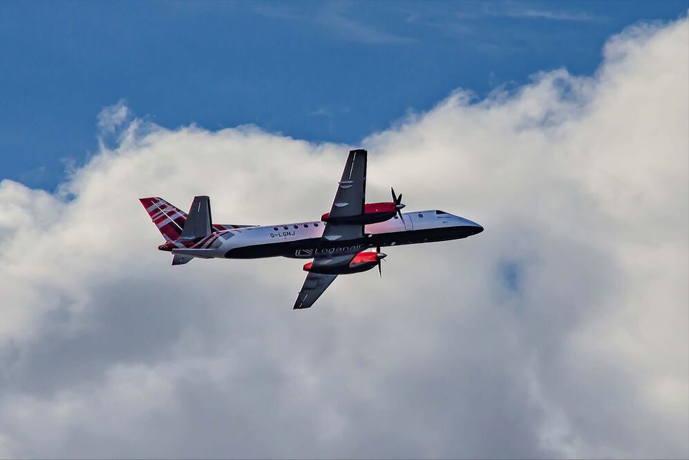 El vuelo mcomercial ás corto del mundo dura 75 segundos. (Foto: Cortesía Loganair)