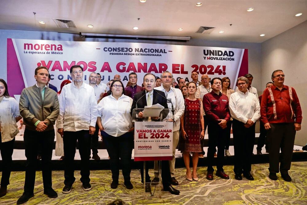 La definición de la candidatura a la Presidencia de México, en 2024, se realizará mediante cinco encuestas; se deberán respetar los principios de la 4T, Foto: Diego Simón / EL UNIVERSAL
