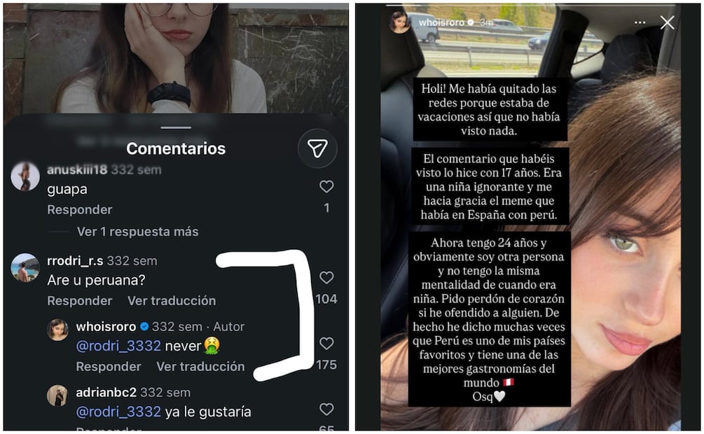 La creadora de contenido española compartió sus disculpas a través de Instagram. Foto: Redes Sociales