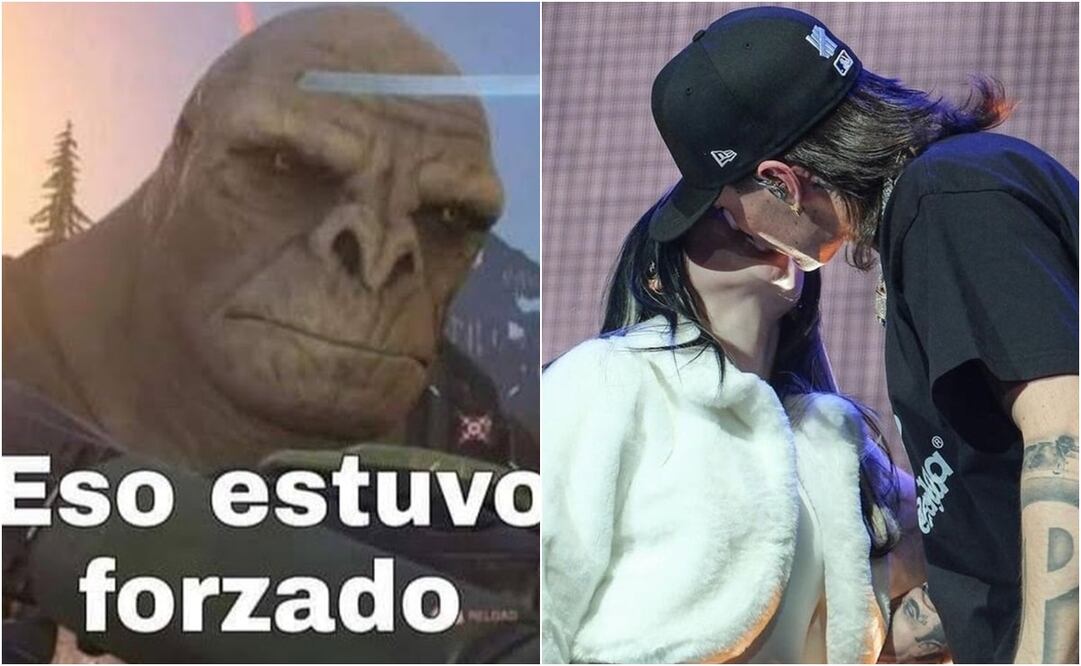 Algunos usuarios dicen que el beso se vio “forzado”. Foto: X