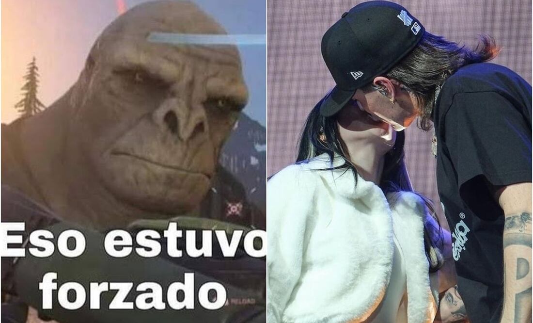 Algunos usuarios dicen que el beso se vio “forzado”. Foto: X