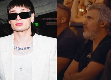 Captan a Joaquin Phoenix en concierto de Peso Pluma