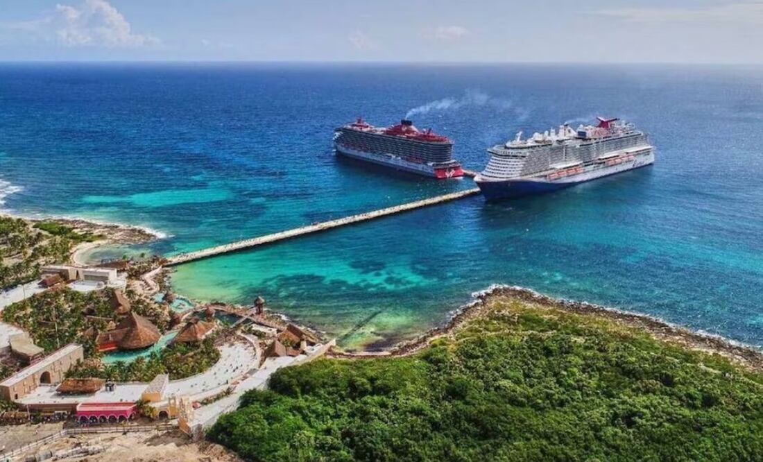 Semarnat hará una nueva evaluación de impacto ambiental al proyecto turístico del cuarto muelle de cruceros en Cozumel (19/09/2025). Foto: Especial