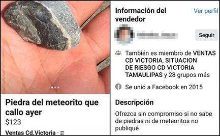Venden en redes "restos" del supuesto meteorito de Tamaulipas