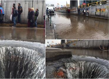 Reportan fuga de agua en Calzada Vallejo