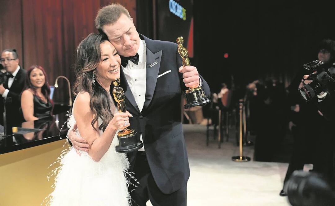 Los Mejores actores: Michelle Yeoh y Brendan Fraser.