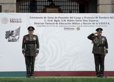 Rinde protesta Rubén Darío Díaz Esparza; el nuevo director de Educación Militar y Rector de la Universidad del Ejército y Fuerza Aérea