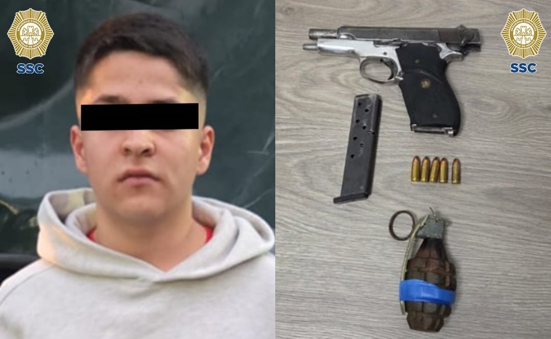 Detienen a "El Pirrín" en Venustiano Carranza. Foto: SSC