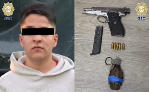 Detienen a "El Pirrín", presunto integrante de La Unión Tepito; llevaba granada y arma en Venustiano Carranza