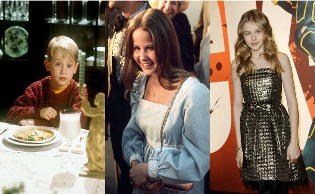 Macaulay Culkin, Linda Blair y Chloë Grace Moretz representan tres generaciones de estrellas infantiles que mostraron sus talentos en el cine de terror. Archivo EL UNIVERSAL/Commons/AP.