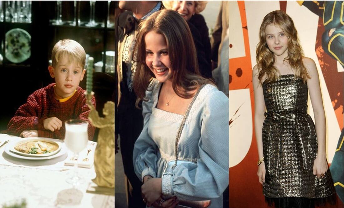 Macaulay Culkin, Linda Blair y Chloë Grace Moretz representan tres generaciones de estrellas infantiles que mostraron sus talentos en el cine de terror. Archivo EL UNIVERSAL/Commons/AP.