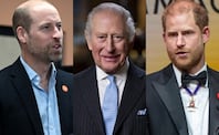 Afirman que rivalidad de William y Harry 'podría estallar como una bomba este año' si Carlos fallece: "Lo despojaría de sus títulos reales”. Foto: (Photo by Eddie Mulholland / POOL / AFP) / (Photo by Aaron Chown / POOL / AFP) / (Eduardo Lima/The Canadian Press via AP)
