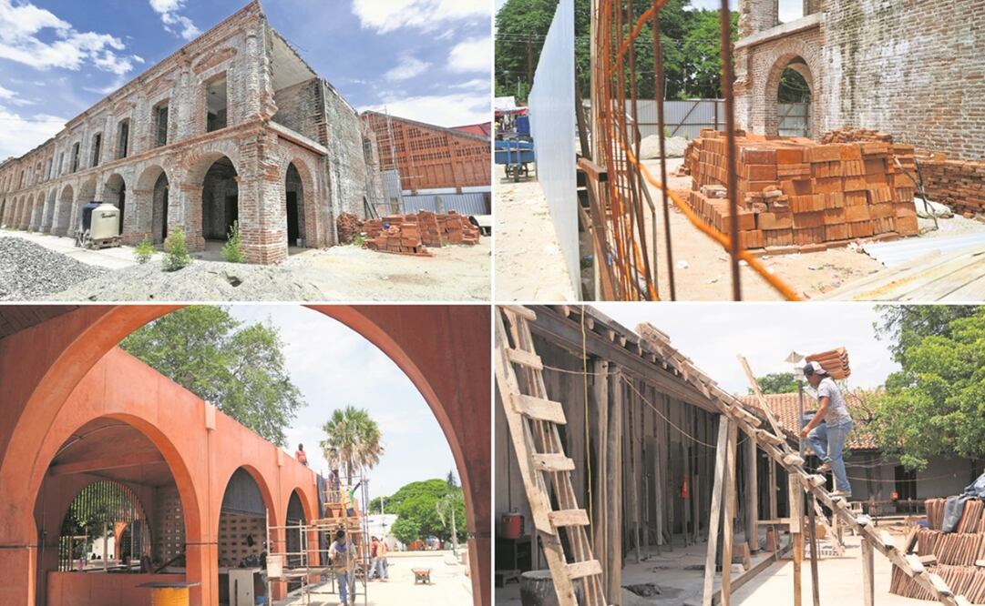 El Palacio Municipal de Juchitán, una de las edificaciones más dañadas en la localidad, también es una de las que más retraso presenta en su reconstrucción.