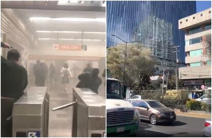 Desalojan la estación Barranca del Muerto de la L7 por humo: “Se está quemando el Metro" VIDEO 