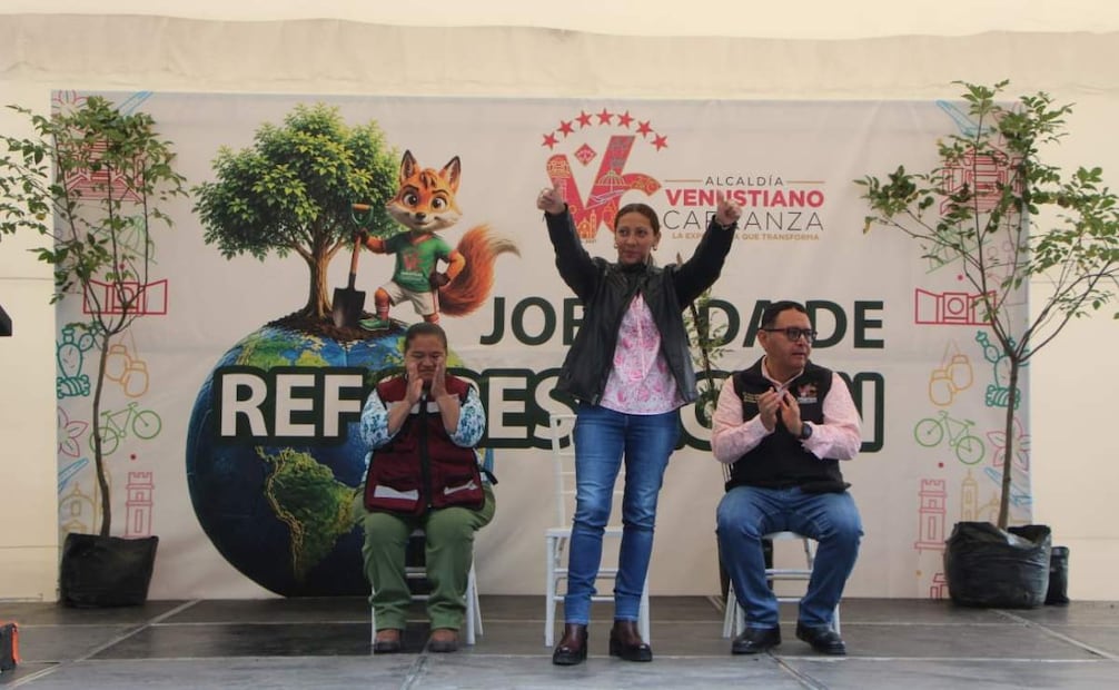 La alcaldesa Evelyn Parra señaló que la reforestación se realizará en avenidas, calzadas, calles, mercados y deportivos, entre otros. Foto: Especial