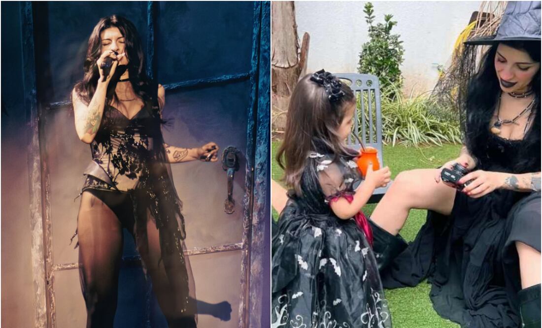 Cazzu celebró Halloween junto a Inti.
Fotos: Instagram, vía @cazzu