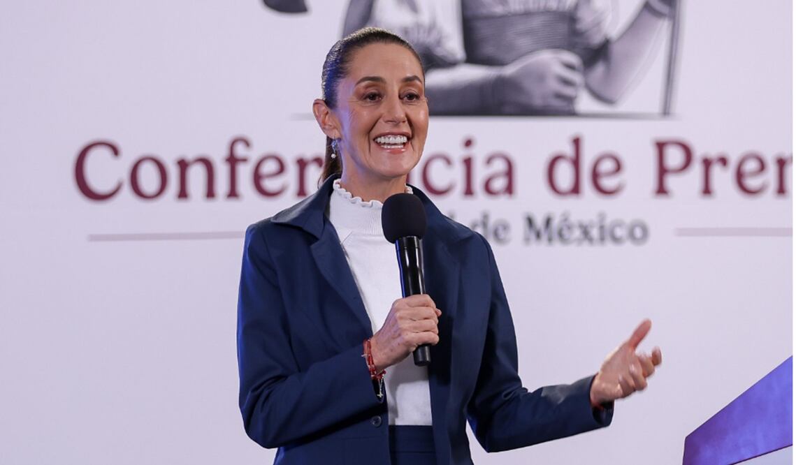 Claudia Sheinbaum durante su conferencia matutina el 24 de octubre de 2024. Foto: Hugo Salvador/EL UNIVERSAL