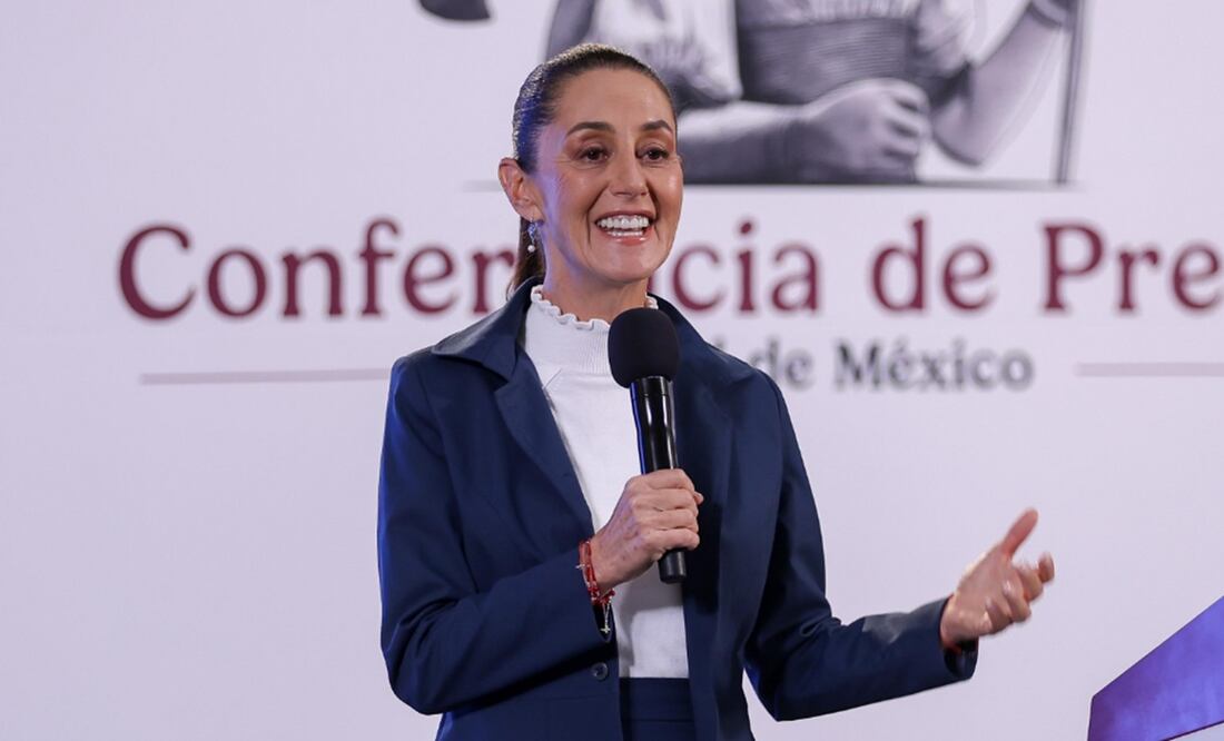 Claudia Sheinbaum durante su conferencia matutina el 24 de octubre de 2024. Foto: Hugo Salvador/EL UNIVERSAL