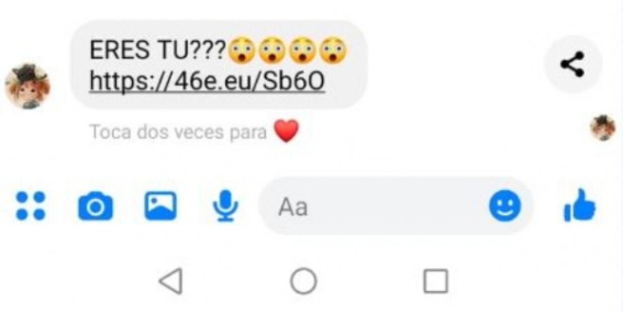 No abras este mensaje en tus redes sociales, podrían extorsionarte