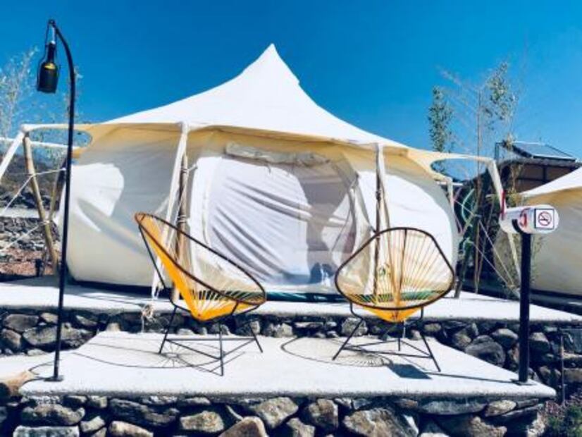 3 tiendas de campaña en México, con cama king y baño privado