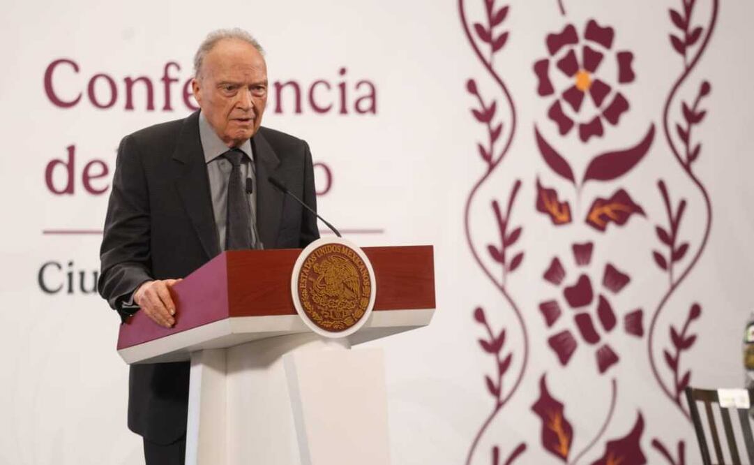 Alejandro Gertz Manero, titular de la FGR, durante la mañanera de este 20 de mayo del 2025. Foto: Axel Sánchez / EL UNIVERSAL