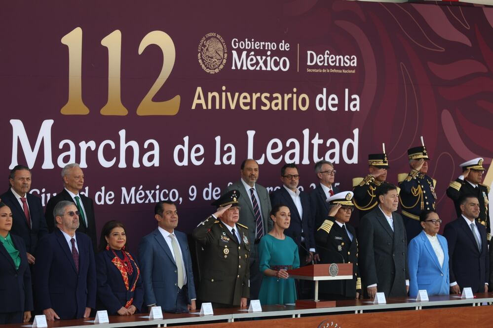 Acto oficial por el 112 aniversario de la Marcha de la Lealtad, encabezado por la presidenta Claudia Sheinbaum. Foto: Diego Simón