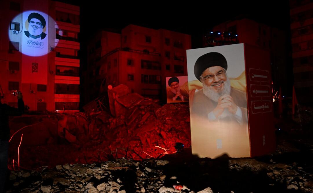 Miles de personas rindieron homenaje al líder de Hizbulá, Hasán Nasrala, asesinado el 27 de septiembre en un bombardeo israelí con bombas antibúnker en Beirut. Foto: EFE
