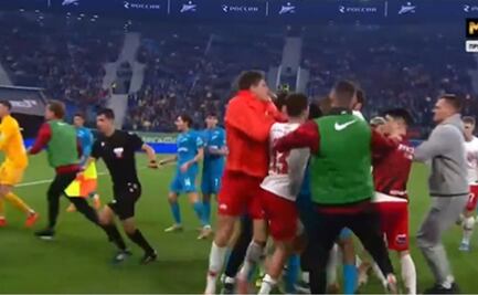VIDEO: Pelea brutal entre jugadores dejó seis expulsados en la Copa de Rusia 