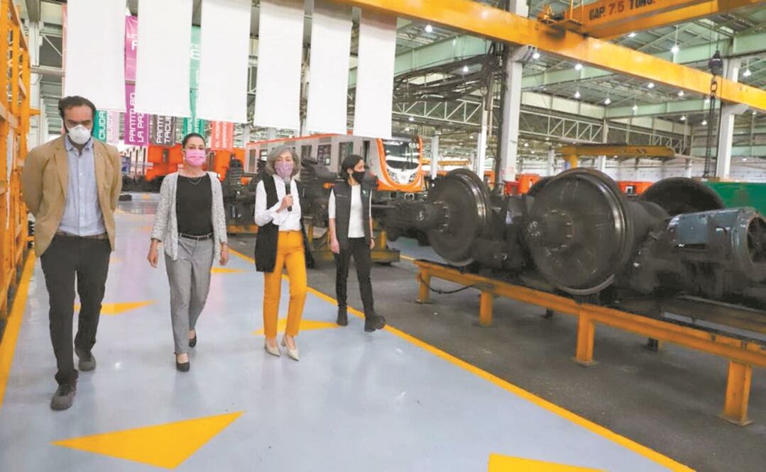 Desde los talleres de mantenimiento en Zaragoza, las autoridades dieron a conocer el proyecto de modernización del STC Metro. Foto: ESPECIAL