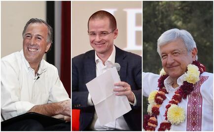 Las sonrisas de AMLO, Anaya y Meade