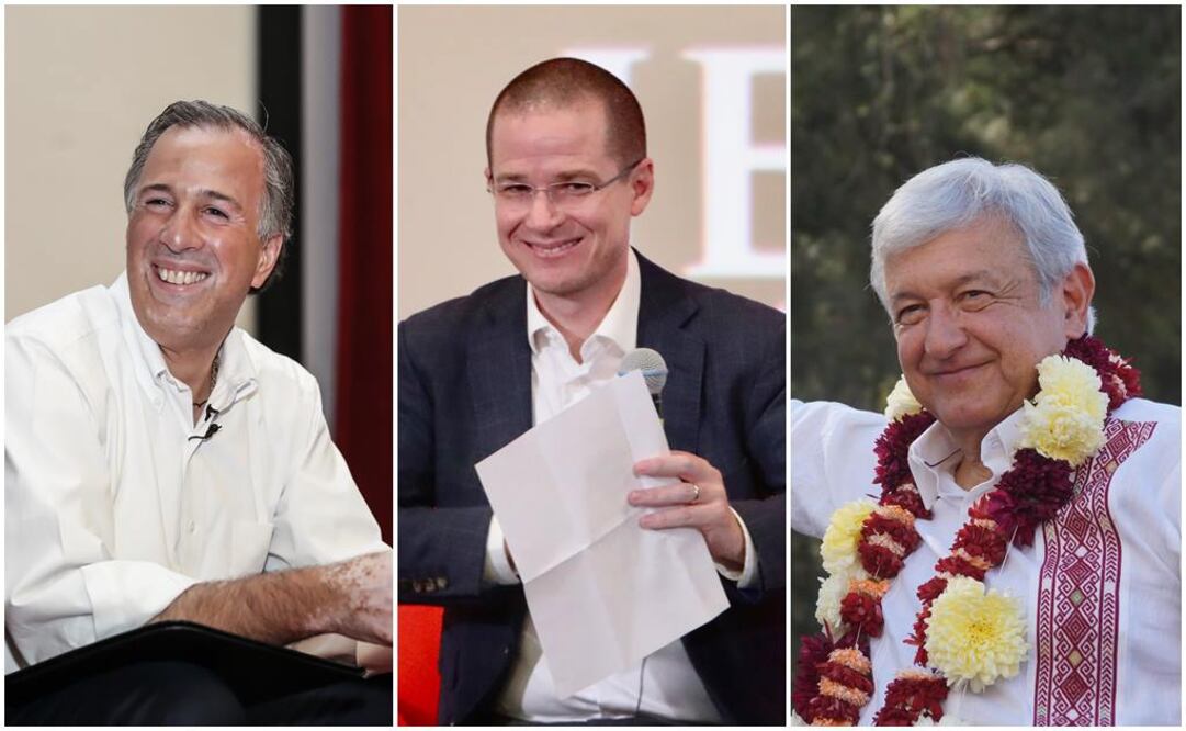En la imagen: Meade, Anaya y AMLO. 