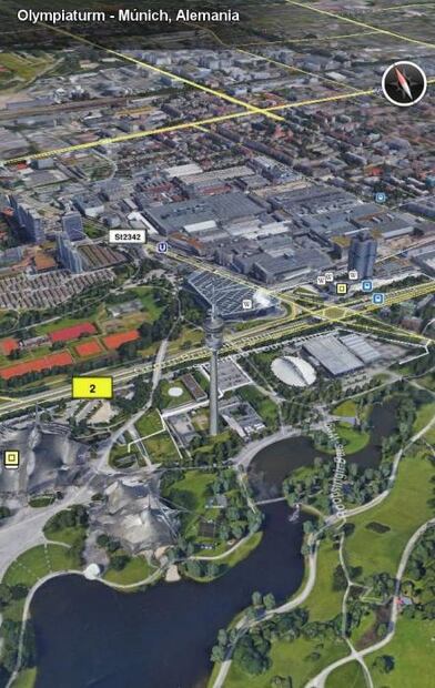 Mapa. Zona del tiroteo en Alemania