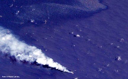 Calculan en 467 kilómetros extensión del derrame de petróleo en Golfo de México; mancha podría llegar a EU